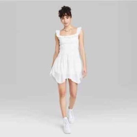 wild fable Dresses & Skirts - NEW White Ruffle Women's Dress Tiered Fairy Cottagecore Flowy Plus Size XXL Boho